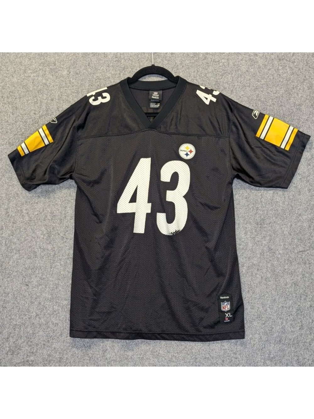 Pittsburgh Steelers Reebok Jersey Boys Youth XL Troy Polamalu 43 NFL Football